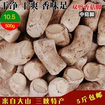 From Big Mountain New stock Double cut in Mushroom Foot Dry Stock Special for mushrooms Mushroom Root Winter Mushrooms Legs 500g Five catties