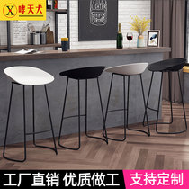 Bar chair Modern simple Nordic fashion Bar table chair stool Leisure cafe front desk high stool Designer chair