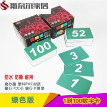 Queuing card Calling card Number card Number card 1-100 number card Point card Scorecard Waterproof mark card 1 to 50 plastic