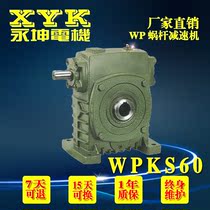 Taiwan Yongkun XYK motor WPKA WPKS60 worm gear reducer hollow output reducer
