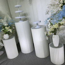 Wedding props Striped Roman column Cylindrical wedding road lead stage decoration window beauty Chen shelf Dessert table