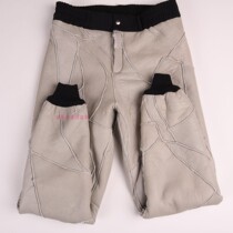 New sheepskin pants leather wool one middle-aged and elderly sheep skin thickened cotton pants leather men and women winter warm leather