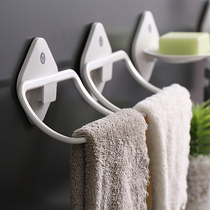 Bathroom toilet towel rack punch-free single rod childrens hook rod drying rack wall-mounted small dormitory storage