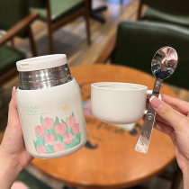 Stewed beaker female high value 316 stainless steel smoldering pot student office worker with rice soup insulation bucket portable with spoon