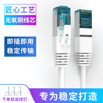 Network cable Household high-speed gigabit super five or six broadband oxygen-free pure copper double sheath 10 20 30 50 meters black