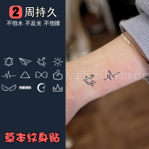 Herbal tattoo stickers juice long-lasting men and women waterproof semi-permanent non-reflective finger small pattern stickers ins Wind