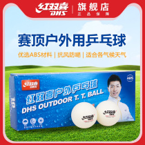 Red Double Happiness Table Tennis Tournament Top Outdoor ABS New Material Outdoor Standard Table Tennis ppq Ten