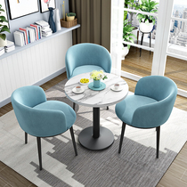 Simple business negotiation reception table and chair combination leisure office guest small round table sales department rest area small sofa