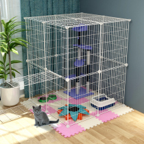Cat cage Household indoor litter house with toilet Small cat house can put cat litter basin Large free space Cat villa