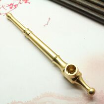 Pure brass thickened dry smoke bucket old-fashioned dry smoke bag tobacco wire cigarette dual-use copper smoke rod smoke bag pot smoke gift box