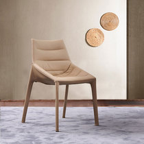 Italian style dining chair Leather home chair back very simple modern Nordic light luxury designer dining table chair