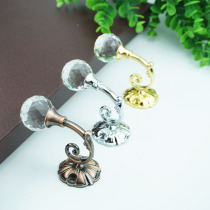 New European Curtain adhesive hook Curtain Wall Hook Simple Small Crystal Wall Hook Clothes Hook Curtain Strap Hook