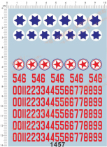Aircraft model Air Force common font (number number) Universal logo special water sticker (1457)