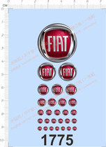 Car model Fiat (decorative stickers) Various proportions universal logo special water stickers(1775)