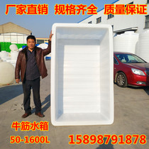 Thickened beef tendon plastic water tank Aquaculture storage box Recommended linen cart printing and dyeing turnover box shallow basin PE plastic basket