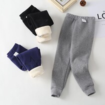 Autumn and winter children velvet pants children plus velvet thickened warm pants for boys and girls to wear double-layer leggings cotton pants