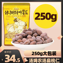 Korean imported snacks Tom Farm Honey Butter Almond Kernels Almond Nuts Shellless almond kernels 250g