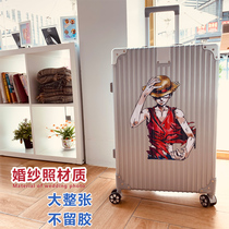 Luffy stickers Suitcase stickers Full stickers whole box stickers Waterproof trolley box stickers Full stickers large suitcase stickers Wear-resistant anime one piece personality stickers Suitcase stickers tide