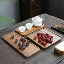 Exposed age of an object Unprinted series walnut rectangular tray Japanese home solid wood