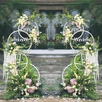 New wedding props Flower door iron ring flower stand background ring road wedding decoration floral ornaments arch