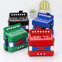 Mini childrens accordion educational instrument toy music early education holiday gift 7-key bass 17-key instrument