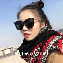 ins sunglasses female Korean version of tide round face sun glasses anti ultraviolet square Net Red big face Hong Kong wind polarized glasses