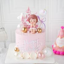 Baking cake decoration net red Anne angel baby cute cute girl childrens birthday plug-in decoration