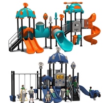 Kindergarten large slide swing combination Childrens Community outdoor amusement equipment outdoor plastic toys customization