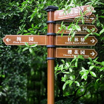 Guide sign vertical outdoor scenic area guide Park guide Park guide creative road sign iron logo
