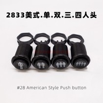  2833 American Style Push button Single person 2P3P4P Button switch 28 American Style Push button