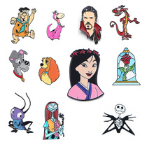 Cartoon Mulan Christmas Night Horry Brooch Film and Television Animation Cartoon Animation Clothing Alloy Pin Badge Gift