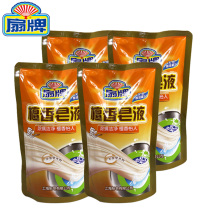 Fan brand sandalwood soap liquid 500g4 bag combination mite repellent clean sandalwood pleasant bag natural soap detergent