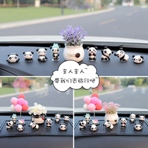 Inside the car Ornament Pendulum car Ornament Creativity Upscale Panda Piers Paparazzi Interiors Personality Cute Car Accessories
