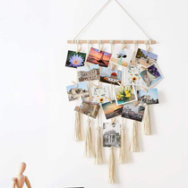 Nordic ins Wind photo wall decoration personality creative room layout photo frame background wall hemp rope clip