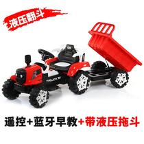 Internet celebrity childrens tractor electric toy car can sit on people with bucket double drive childrens baby car four-wheel oversized