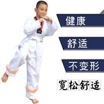  Cotton polyester cotton taekwondo clothes Long-sleeved short-sleeved summer and autumn taekwondo clothes Adult children Taekwondo clothes