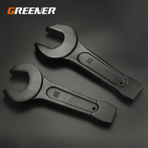 Green forest percussion open-end wrench heavy straight shank single-end open-end wrench 24 30 32 36 41 46 50 65