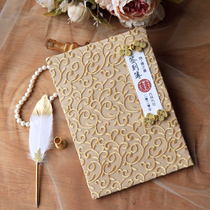 Wedding Gift Guest Book Signature Book Signature Book Wedding Supplies Company Business Customized Luxury Gold Sign-in Book