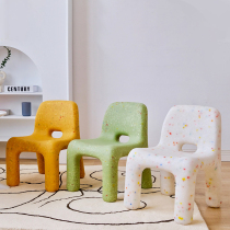 Nordic net red childrens stool minimalist creative baby small chair kindergarten eco-friendly plastic children backrest table and chairs