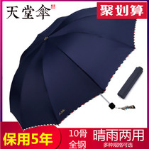 Paradise Umbrella Large Oversized Umbrella Men and Women Double Sunshine and Rain Students Folding vinyl Sunshade Umbrella