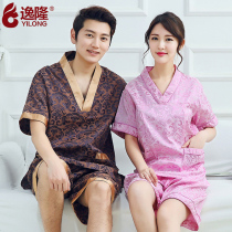  Sweat steaming suit mens couple sauna suit set hot spring bath suit beauty salon yukata plus fat plus size bath suit men