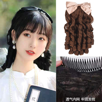 Retro Spiral Rolls Oil Bar Curly Hair Wig Ponytail Butterfly Knot Palace Court film and TV Flag-size Sister Princess Vol.