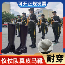 Riding boots Male knight Equestrian shoes Long boots Parade honor guard Childrens military boots Adult female performance team officer boots