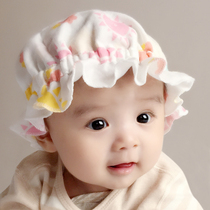Baby hat summer thin New born baby sun visor female summer 0 a 6 months summer fontanelle 3 gauze thin