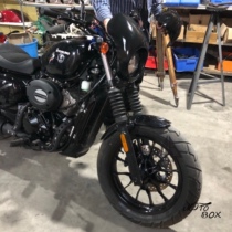 Qingqi GV300s GV125 modified pig head cover headlight deflector Harley hood Windshield spoiler straight