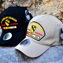US Army First Cavalry Division Embroidery Tactical Baseball Cap Outdoor Special Soldiers Hood Sun Hat and Duck Tongue Cap