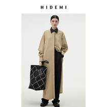 HIDEMI skinned design long windbreaker