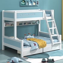 Aiguo Le childrens bed Double layer full solid wood high and low mother and child bed Multi-function combination bed Bunk bed Two-layer bed