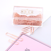 Rose gold fashion 50mm paper clip plating imitation gold clip office supplies stationery large bookmarks brooch