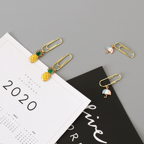 Hipster booklet Summer Girl wind pendant paper clip Handbook card decoration paper clip INS storage clip